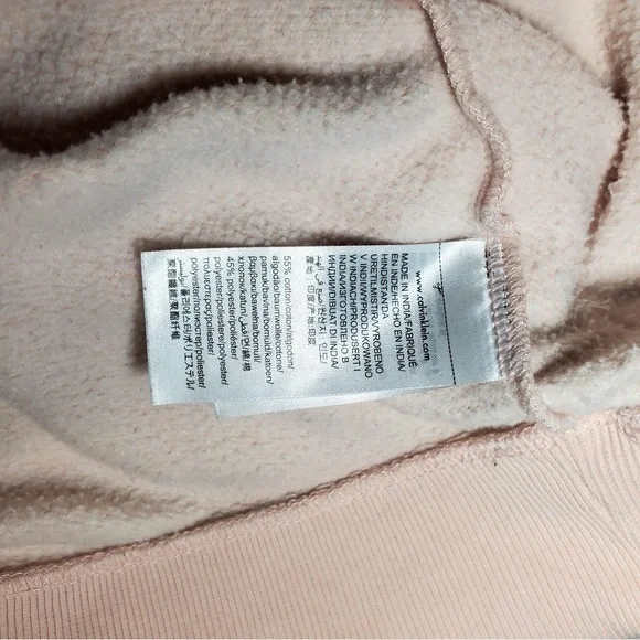 Calvin Klein Women’s Light Pink  Drawstring Collar Sweatshirt Size M - Picture 8 of 15